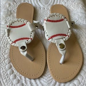 Baseball Flip Flops Size 6